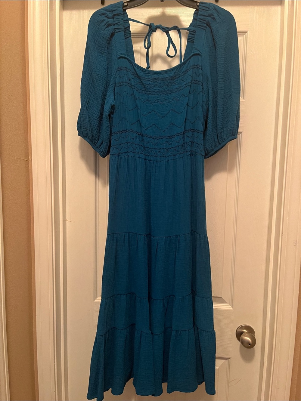 Teal Long Sleeve Dress